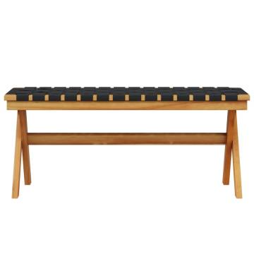 Stylish Black Acacia Garden Bench | Durable & Elegant