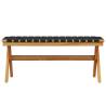 Stylish Black Acacia Garden Bench | Durable & Elegant