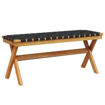 Stylish Black Acacia Garden Bench | Durable & Elegant