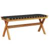 Stylish Black Acacia Garden Bench | Durable & Elegant