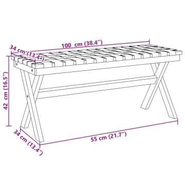 Stylish Black Acacia Garden Bench | Durable & Elegant