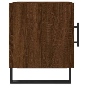 Modern Brown Oak Bedside Cabinet | 40x40x50 cm