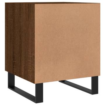 Modern Brown Oak Bedside Cabinet | 40x40x50 cm