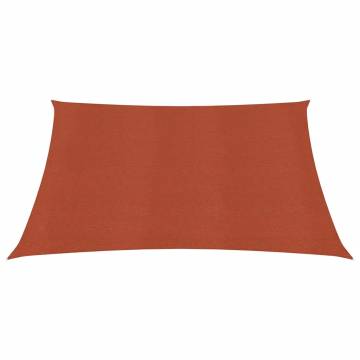 Terracotta Sunshade Sail 3.6x3.6m HDPE | 90% UV Protection