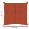 Terracotta Sunshade Sail 3.6x3.6m HDPE | 90% UV Protection