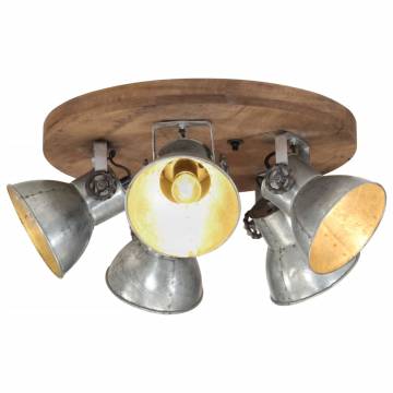 Vintage Silver Ceiling Lamp 25W - Stylish 5 Lamp Design