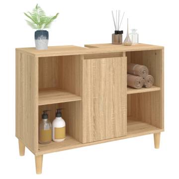 Sink Cabinet Sonoma Oak | 80x33x60 cm Engineered Wood