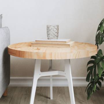 Classic Round Solid Pine Table Top Ø50x3 cm - Hipomarket