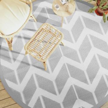 Stylish Outdoor Carpet Grey Ø200 cm | Hipomarket UK