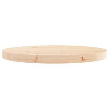 Classic Round Solid Pine Table Top Ø50x3 cm - Hipomarket