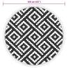 Trendy Outdoor Carpet White & Black Ø160 cm - Durable & UV-Resistant