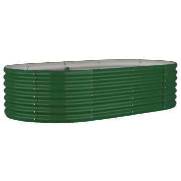 Garden Raised Bed Powder-coated Steel 152x80x36 cm - Green