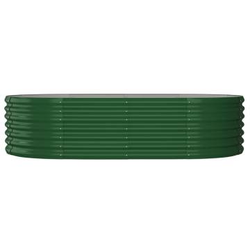 Garden Raised Bed Powder-coated Steel 152x80x36 cm - Green