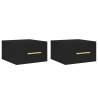 Wall-Mounted Bedside Cabinets - 2 pcs Black 35x35x20 cm