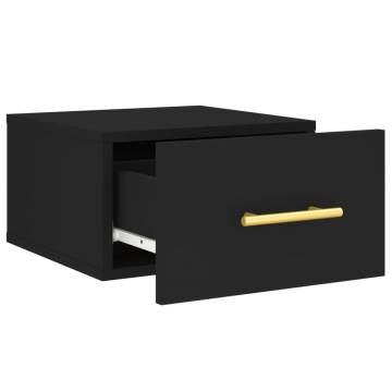 Wall-Mounted Bedside Cabinets - 2 pcs Black 35x35x20 cm