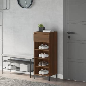 Elegant Brown Oak Shoe Rack | 40x36x105 cm | Hipomarket