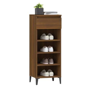 Elegant Brown Oak Shoe Rack | 40x36x105 cm | Hipomarket