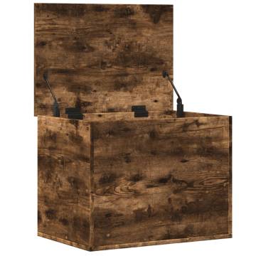 Storage Box Smoked Oak - Stylish Engineered Wood 60x42x46 cm