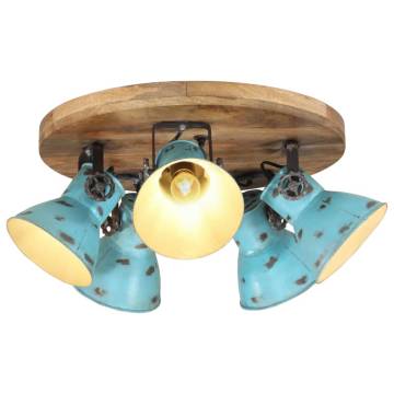 Ceiling Lamp 25W Distressed Blue - Unique Industrial Design