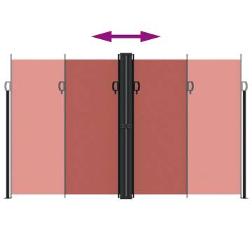 Retractable Side Awning Terracotta 200x600 cm | HipoMarket