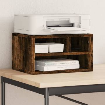 Printer Stand Smoked Oak - Organise Your Workspace | Hipomarket