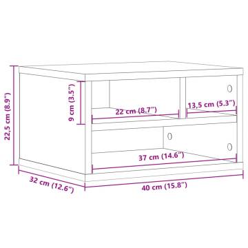 Printer Stand Smoked Oak - Organise Your Workspace | Hipomarket