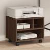 Printer Stand with Wheels Brown Oak 41x32x34,5 cm Colour brown oak 