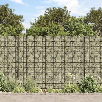 Garden Privacy Screen Stone Look Grey 35x0.19m PVC - Hipomarket