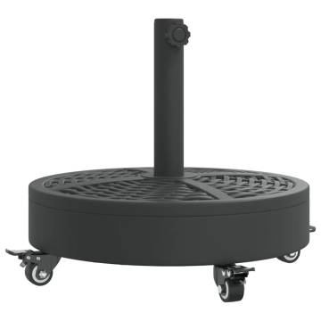 Parasol Base with Wheels for Ø38/48mm Poles - 27kg Round