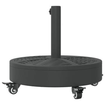 Parasol Base with Wheels for Ø38/48mm Poles - 27kg Round