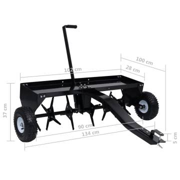 Lawn Aerator for Ride-on Mower - 102 cm Efficient Aeration