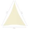 Sunshade Sail Oxford Fabric Triangular 5x7x7m - Cream