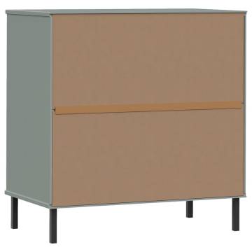 OSLO Sideboard with 3 Drawers - Grey Solid Wood Furniture