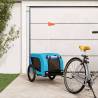 Pet Bike Trailer Blue and Black Oxford Fabric and Iron Colour blue Size 136 x 69 x 73.5 cm 