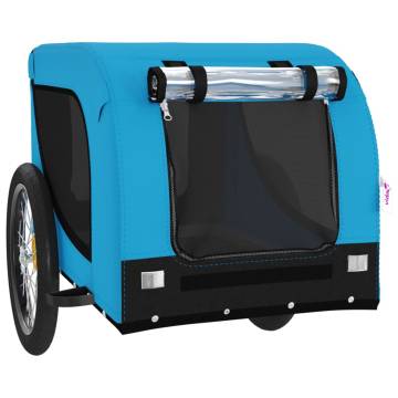 Durable Pet Bike Trailer - Blue & Black Oxford Fabric