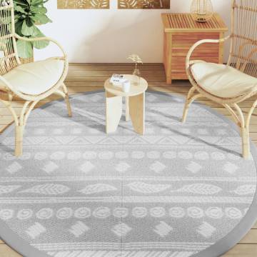 Trendy Grey Outdoor Carpet Ø200 cm - Durable & UV Resistant