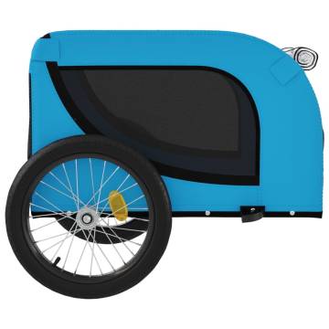 Durable Pet Bike Trailer - Blue & Black Oxford Fabric