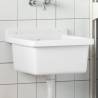 Sink Washbasin for Wall Mounting White 40x40x24 cm Resin Colour white Size 40 x 40 x 24 cm 