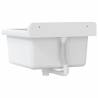 Wall-Mount White Resin Sink Washbasin - 40x40x24 cm