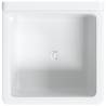 Wall-Mount White Resin Sink Washbasin - 40x40x24 cm