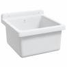 Wall-Mount White Resin Sink Washbasin - 40x40x24 cm