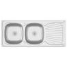 Double Sink Stainless Steel Kitchen Sink - 1200x600 mm