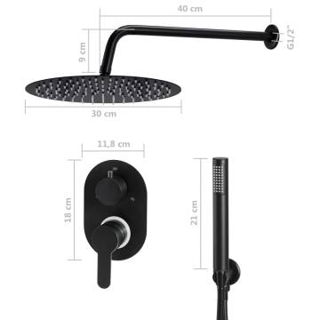 Stylish Shower System Stainless Steel 201 Black - Buy Now