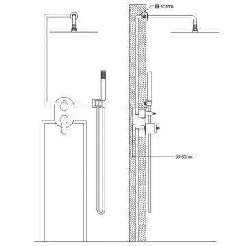 Stylish Shower System Stainless Steel 201 Black - Buy Now