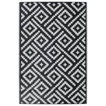 Trendy Outdoor Carpet White & Black 120x180 cm - Hipomarket