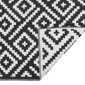 Trendy Outdoor Carpet White & Black 120x180 cm - Hipomarket