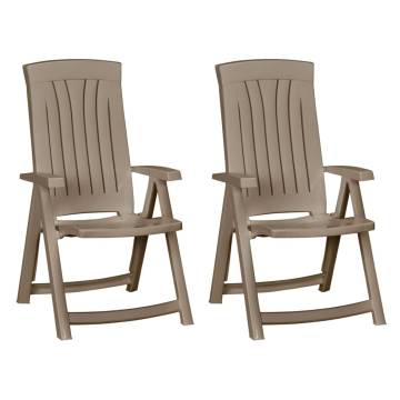 Keter Corsica Reclining Garden Chairs - 2 pcs Brown