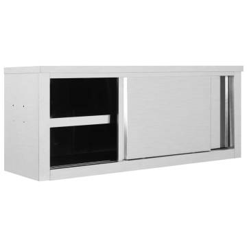 Stainless Steel Kitchen Wall Cabinet | 120x40x50 cm | Hipomarket