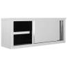 Stainless Steel Kitchen Wall Cabinet | 120x40x50 cm | Hipomarket