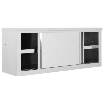 Stainless Steel Kitchen Wall Cabinet | 120x40x50 cm | Hipomarket